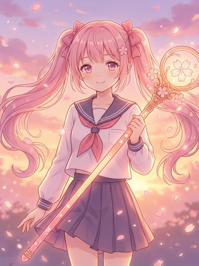 抖音风动漫-樱花少女日记