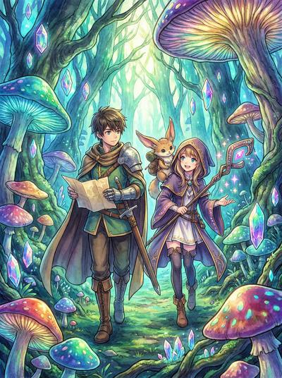 抖音风动漫-魔法森林探险记