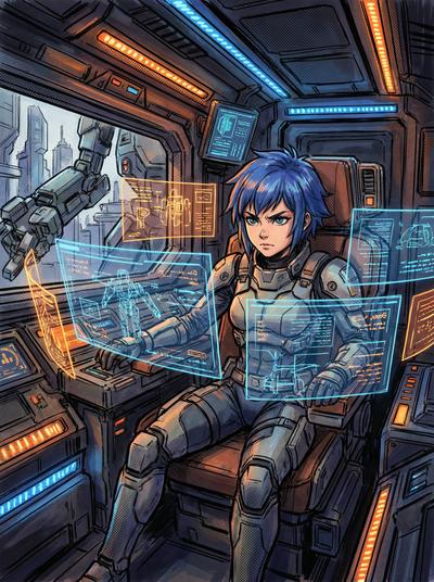 抖音风动漫-机甲少女战纪